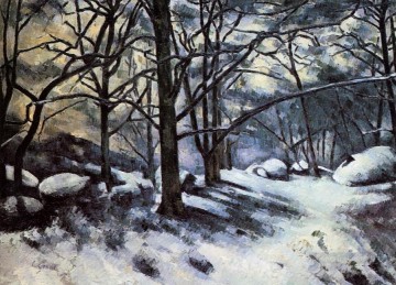 雪 Painting - 溶ける雪 フォンテンブロー ポール・セザンヌ